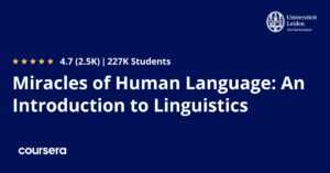 Okładka kursu Miracles of Human Language: Intro to Linguistics
