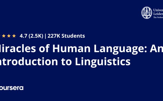 Okładka kursu Miracles of Human Language: Intro to Linguistics