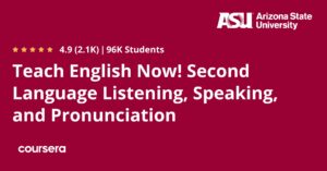 Okładka kursu Teach English Now! Second Language Listening, Speaking & Pronunciation